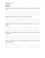 Vorschau - Arbeitsblätter - Adam und Eva – Geschichte und Aufgaben - Seite 1