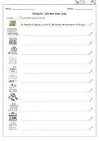 Vorschau - Arbeitsblätter - DaZ / DaF - Einkaufen - Läden: Sätze schreiben (Arbeitsblatt) - Seite 1