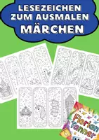 Vorschau - Mal- und Bastelvorlagen - Lesezeichen zum Ausmalen – Märchen (12 Motive) - Deckblatt