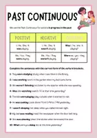 Vorschau - Arbeitsblätter - Past Continuous | Worksheet + Erklärung - Seite 1