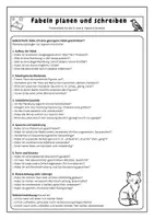 Vorschau - Arbeitsblätter - Fabeln planen und schreiben – Probearbeit mit Bildimpuls, Musterlösung & Bewertungsbogen | Der Fuchs und der viel zu volle Sack | Deutsch Klasse 5/6 - Seite 3