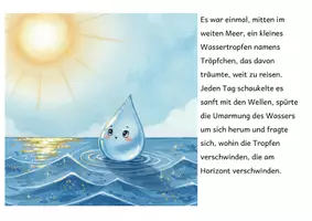 Vorschau - Arbeitsblätter - Tröpfchens Reise – Geschichte, Sachtext, Arbeitsblätter & Bildkarten zum Wasserkreislauf - Seite 2