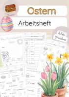 Vorschau - Arbeitsblätter - DaZ - Ostern - Arbeitsheft - Wortebene - Deckblatt