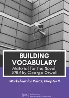 Vorschau - Arbeitsblätter - Building Vocabulary - Teaching Material for 1984 - Part 2 Chapter 9 - Novel by George Orwell - Deckblatt