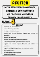 Vorschau - Arbeitsblätter - Satzglieder sicher anwenden, umstellen und begründen mit Strategien, Merkwissen, Übungen und Lösungsteil Klasse 4 - Deckblatt