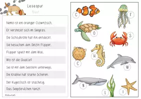 Vorschau - Arbeitsblätter - Mini-Lesespuren 2-fach differenziert (Teil 2) - Seite 1