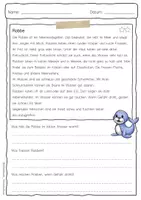 Vorschau - Arbeitsblätter - Sachtext Robbe - Seite 3
