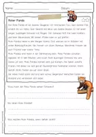 Vorschau - Arbeitsblätter - Sachtext Roter Panda - Seite 3