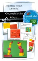 Vorschau - Mal- und Bastelvorlagen - Geometrische Körper im Kunstunterricht: Anleitung - Deckblatt