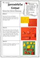 Vorschau - Mal- und Bastelvorlagen - Geometrische Körper im Kunstunterricht: Anleitung - Seite 1