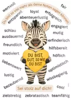 Vorschau - Bildkarten - Mehr als Noten sagen wahre Zeugnis_Zebra - Seite 1
