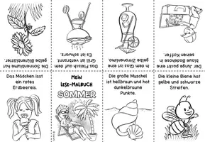 Vorschau - Arbeitsblätter - Lese-Malbücher Sommer – 2-fach differenziert | Leseförderung Klasse 1–2 & DaZ - Seite 2