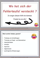 Vorschau - Fördermaterial/Inklusion - Witzesammlung: Fehlerteufel Lesekarten Kommasetzung - Seite 2