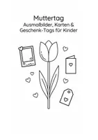 Vorschau - Mal- und Bastelvorlagen - Muttertag – Ausmalbilder, Karten, Foto‑Rahmen & Geschenk‑Tags für Kinder - Deckblatt