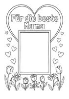 Vorschau - Mal- und Bastelvorlagen - Muttertag – Ausmalbilder, Karten, Foto‑Rahmen & Geschenk‑Tags für Kinder - Seite 2