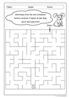 Vorschau - Arbeitsblätter - Osterrätsel - Suchsel, Kreuzworträtsel und Labyrinth - Seite 3