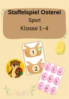 Vorschau - Bildkarten - Staffelspiel Sport Osterei - Deckblatt