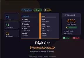 Vorschau - Interaktives Material - Digitaler Vokabeltrainer – Französisch, Englisch & Latein (HTML-App / offline nutzbar) - Deckblatt