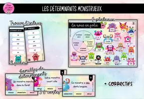 Aperçu - Apprentissages en autonomie - Les déterminants monstrueux - Page de couverture