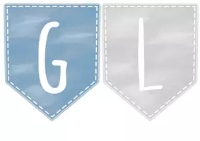 Vorschau - Poster - Wimpelkette im Aquarellstil - Englisch Lernwand - Seite 3