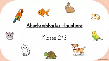 Vorschau - Text - Abschreibkartei Haustiere (Kl. 2/3) - Seite 3