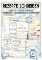 Vorschau - Stundenentwürfe - Rezepte schreiben mit Unterstützungsmaterial Klasse 2/3 - Deckblatt