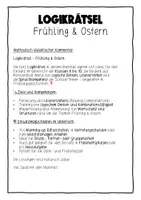 Vorschau - Arbeitsblätter - Logikrätsel Frühling Ostern Deutsch Klasse 7-10 - Seite 1