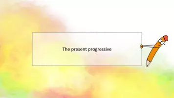 Vorschau - Präsentationen/Tafelbilder - present progressive (+with future meaning) - Seite 1
