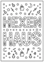 Vorschau - Mal- und Bastelvorlagen - Hexenhaus Malvorlagen Ausmalbilder Poster kreative Hexenhaus Grundschule - Seite 1