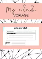 Vorschau - Arbeitsblätter - Arbeitsblatt Vorlage Join our club! / One minute talk - Deckblatt