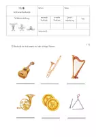 Vorschau - Arbeitsblätter - Musiktest Instrumentekunde - Deckblatt