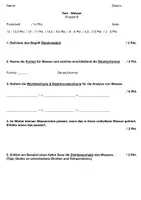 Vorschau - Test - Chemie Test 7/8 - Wasser (A- & B-Variante inkl. Differenzierung & Erwartungshorizont) - Seite 1