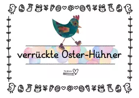 Vorschau - Mal- und Bastelvorlagen - Lustige Hühner - Deckblatt
