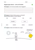 Vorschau - Arbeitsblätter - Materialsammlung: Licht und Schatten - Seite 1