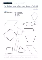 Vorschau - Arbeitsblätter - Besondere Vierecke (Raute, Parallelogramm, Deltoid, Trapez) - Konstruktion - Seite 1