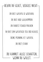 Vorschau - Poster - Affirmationen / Klassenzimmerdeko / Bevor du gehst - Seite 1