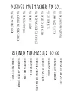 Vorschau - Poster - Mutmacher to go / positive Affirmationen - Deckblatt