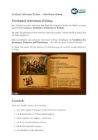 Vorschau - Unterrichtsreihen - Python Text Adventure (3-fach differenziert) Projekt + Arbeitsblätter + Webseite - Seite 1