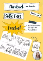 Vorschau - Mal- und Bastelvorlagen - Minibuch Tiere Ausmalbilder (Freebie) - Deckblatt