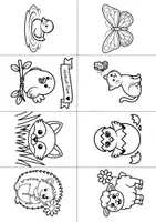 Vorschau - Mal- und Bastelvorlagen - Minibuch Tiere Ausmalbilder (Freebie) - Seite 1
