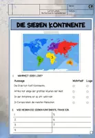 Vorschau - Arbeitsblätter - Kontinente | Einheit 1: Einstieg & Grundwissen | mit Lösungen - Deckblatt