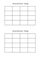 Vorschau - Arbeitsblätter - Konjunktionen - Bingo - Deckblatt