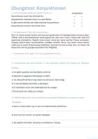 Vorschau - Arbeitsblätter - Konjunktionen Test - Deckblatt