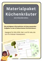 Vorschau - Arbeitsblätter - Materialpaket Küchenkräuter mit passenden Aufgaben - Deckblatt