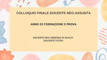 anteprima - Piani di lezione - Colloquio anno di prova docente PRIMARIA: schema uda - Pagina di copertina