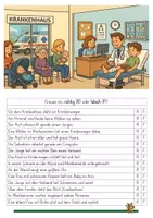 Vorschau - Arbeitsblätter - Lesen/Entscheidungsfragen (differenziert) "Im Krankenhaus" - Seite 2