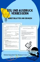 Vorschau - Arbeitsblätter - Stil und Ausdruck verbessern / Klasse 5 bis 7 - Deckblatt