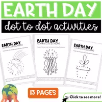 Vista previa - Juegos / Gamificación - Earth Day Dot Art - Tracing - Día de la Tierra en inglés - Portada