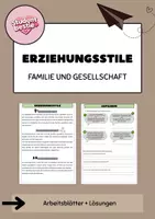 Vorschau - Arbeitsblätter - Erziehungsstile - Deckblatt