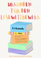 Vorschau - Anderer Materialtyp - Urkunden für den Lesewettbewerb 🏆📚 - Deckblatt